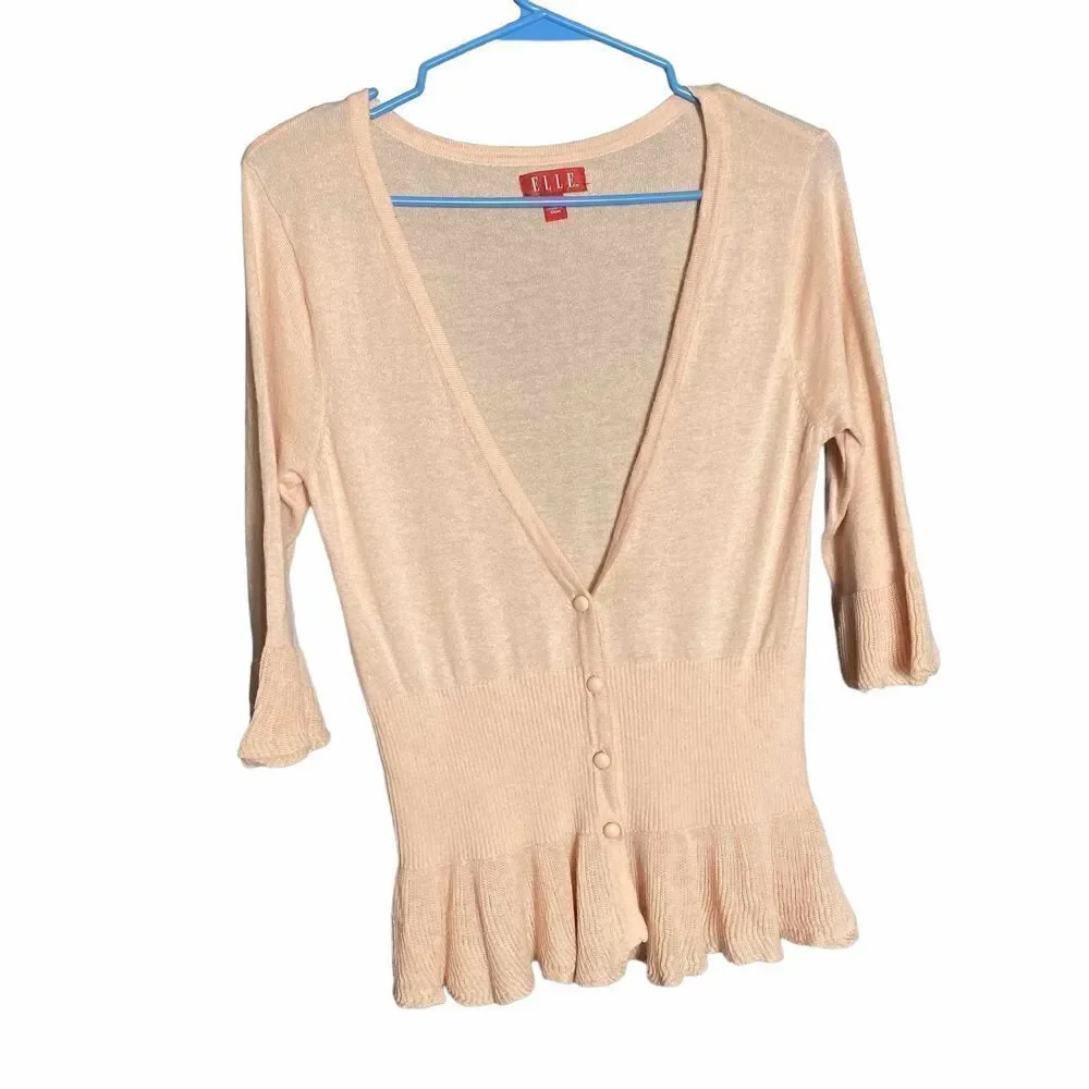 Elle cropped pink cardigan Size S